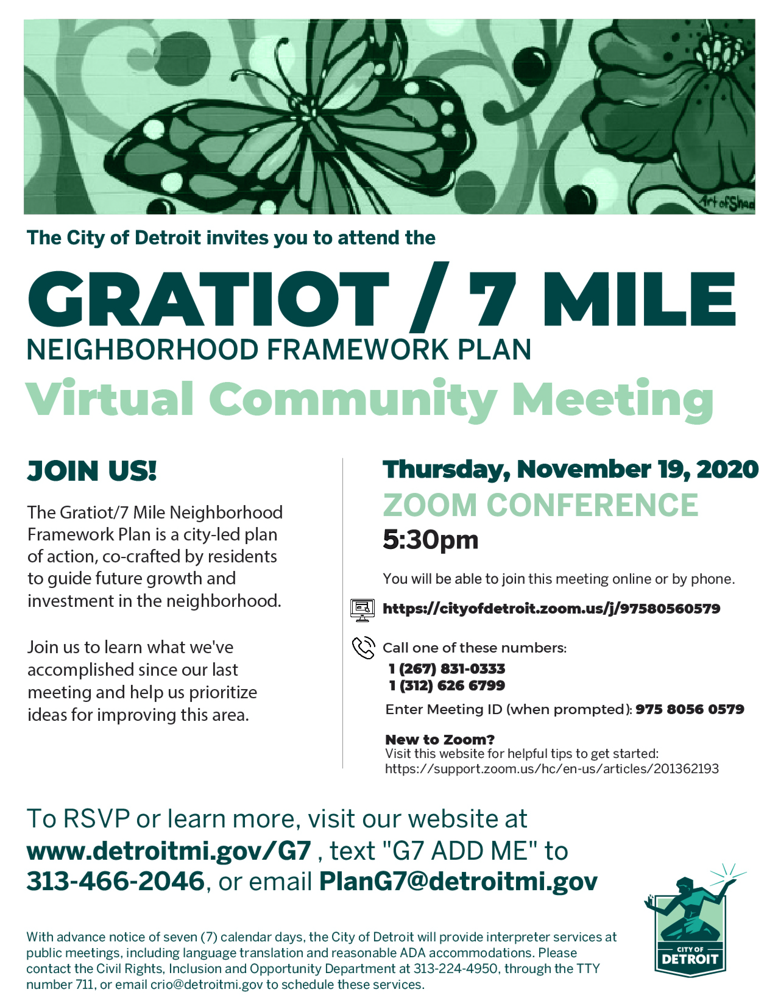 Gratiot / 7 Mile Framework Plan City of Detroit